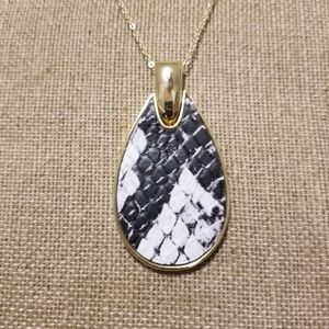 Boutique style snake print necklace